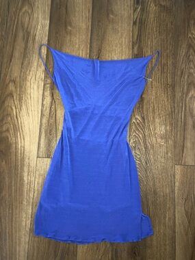 yigal azrouel Blue Spaghetti Strap mini backless dress size Xs